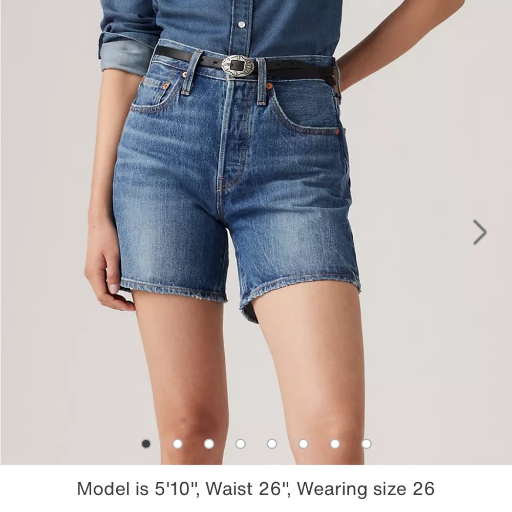 Levi's 501 mid thigh Blue Denim Women's Shorts
